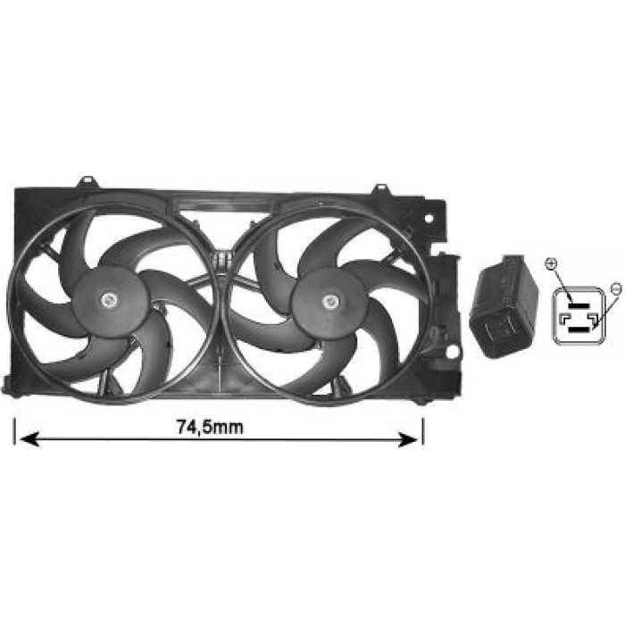Van Wezel Kühlerlüfter 0903749 Van Wezel Kühlerlüfter 0903749