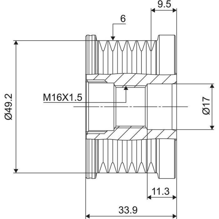Valeo Lichtmaschinenfreilauf 588056 Valeo Lichtmaschinenfreilauf 588056