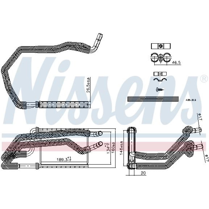 Nissens Heizungskühler PKW 707222 Nissens Heizungskühler PKW 707222