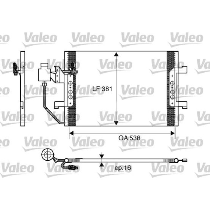 Valeo Klimakondensator 817504 Valeo Klimakondensator 817504