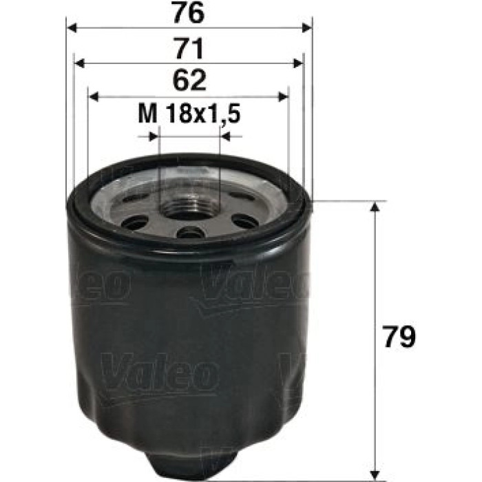 586072 Valeo Ölfilter 586072 586072 Valeo Ölfilter 586072