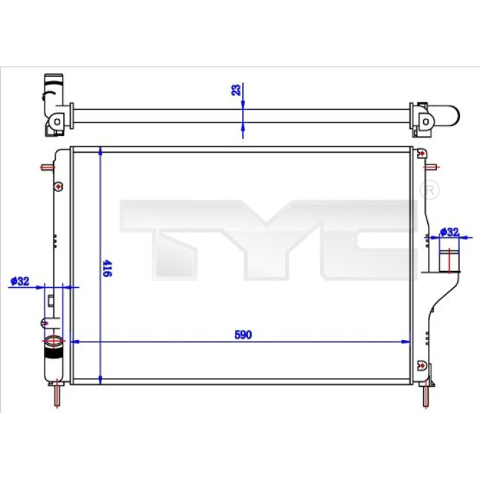 TYC Motorkühler 728-0056-R TYC Motorkühler 728-0056-R