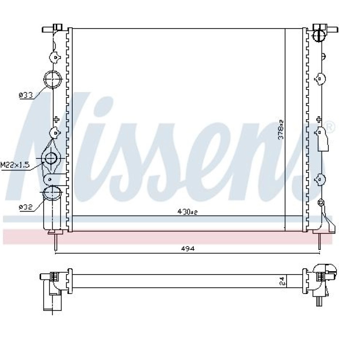 Nissens Wasserkühler PKW 639371 Nissens Wasserkühler PKW 639371