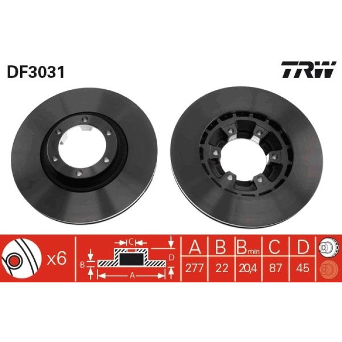 TRW Bremsscheibe DF3031
