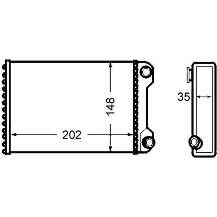 MAHLE Wärmetauscher, Innenraumheizung AH 59 000S MAHLE Wärmetauscher, Innenraumheizung AH 59 000S