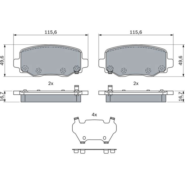 Bosch Bremsbelag 0 986 424 961