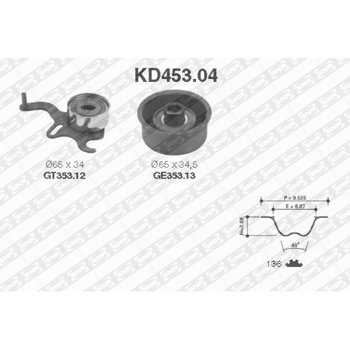 SNR Zahnriemensatz KD453.04 SNR Zahnriemensatz KD453.04