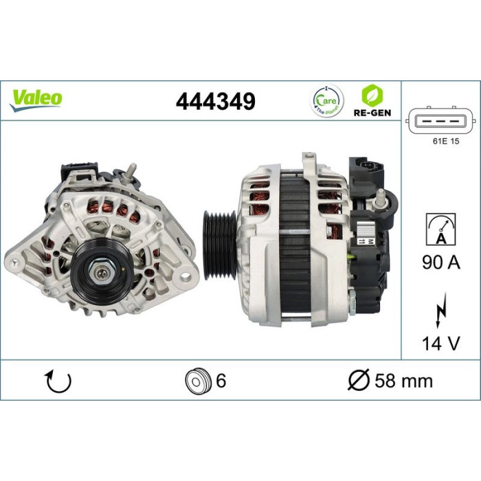 Valeo Lichtmaschine 444349 Valeo Lichtmaschine 444349