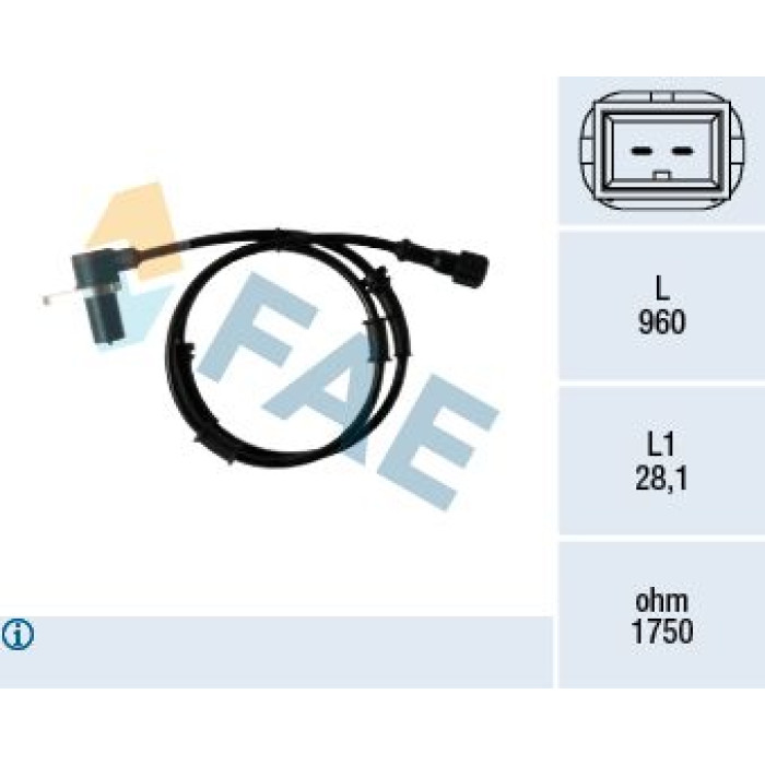 FAE Sensor, Raddrehzahl 78350 FAE Sensor, Raddrehzahl 78350