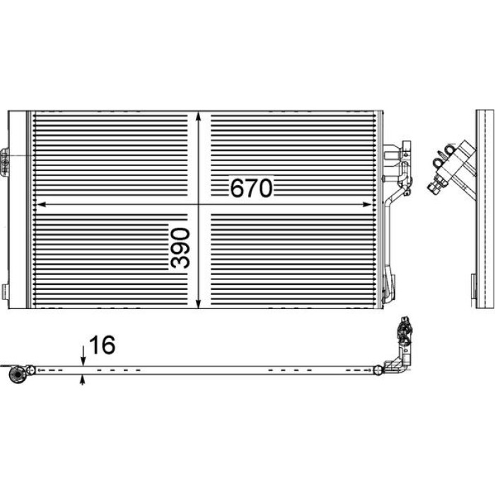 MAHLE Kondensator, Klimaanlage AC 761 000P MAHLE Kondensator, Klimaanlage AC 761 000P