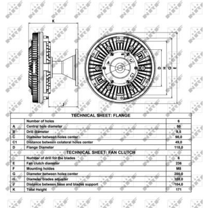 NRF Kühlerlüfterkupplung 49041 NRF Kühlerlüfterkupplung 49041