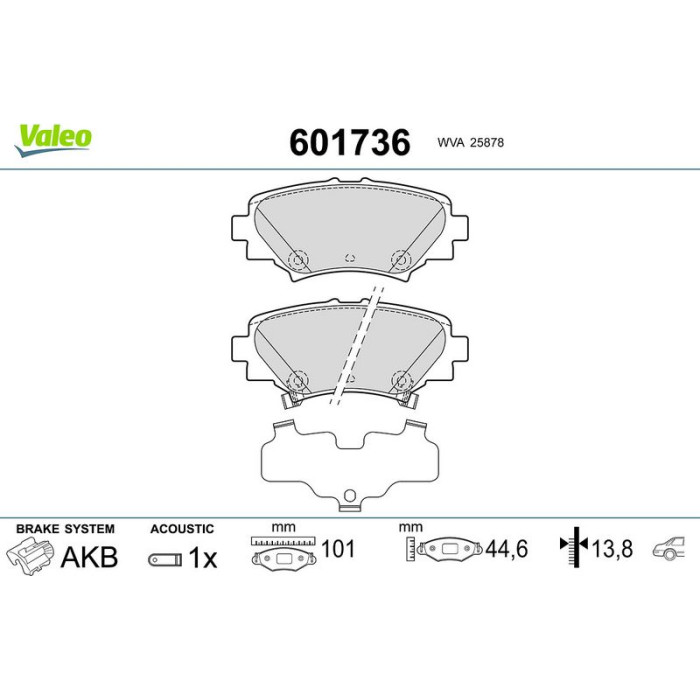 Valeo Bremsbelagsatz 601736
