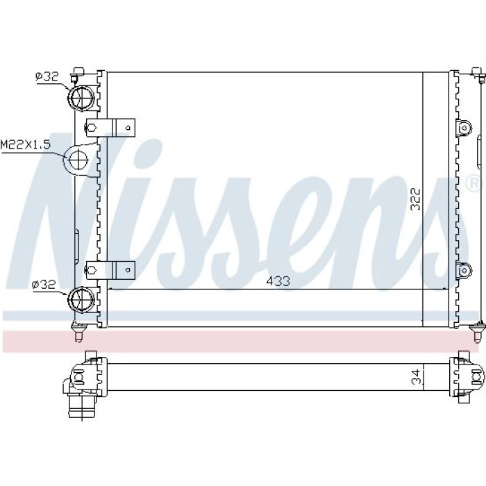 Nissens Wasserkühler PKW 639981 Nissens Wasserkühler PKW 639981