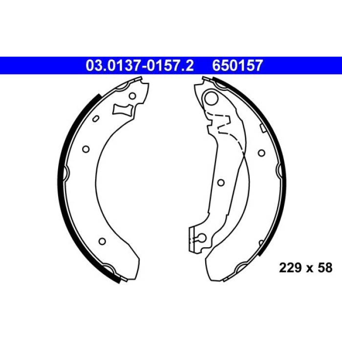 ATE Bremsbacken 03.0137-0157.2 ATE Bremsbacken 03.0137-0157.2