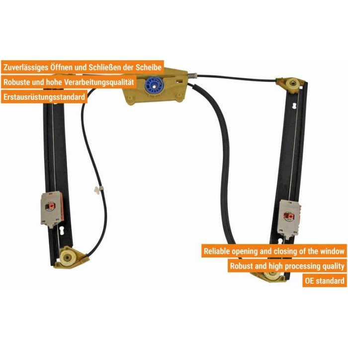 VAICO V10-6286 Fensterheber hinten rechts, ohne Motor, elektrisch VAICO V10-6286 Fensterheber hinten rechts, ohne Motor, elektrisch