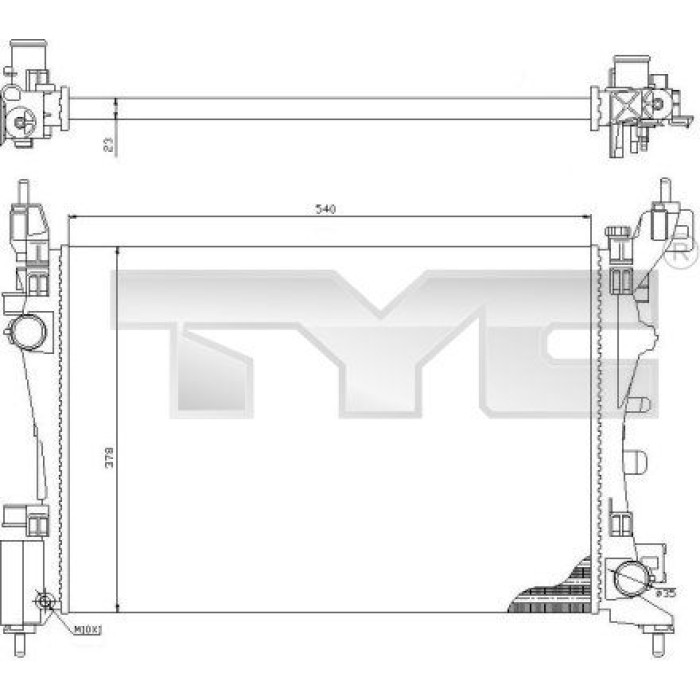 TYC Motorkühler 709-0018