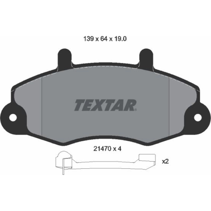 2147002 Textar Bremsbelagsatz 2147002 – mit Verschleißsensor 2147002 Textar Bremsbelagsatz 2147002 – mit Verschleißsensor