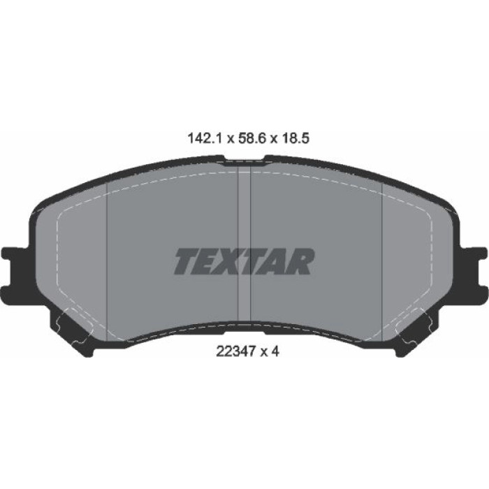 Textar Bremsbelagsatz 2234701 Textar Bremsbelagsatz 2234701