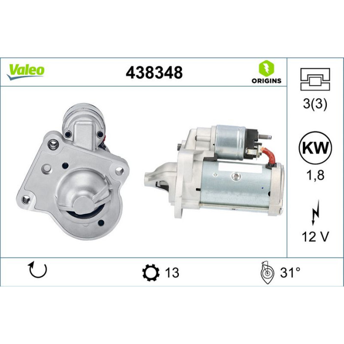 Valeo Anlasser 438348 Valeo Anlasser 438348