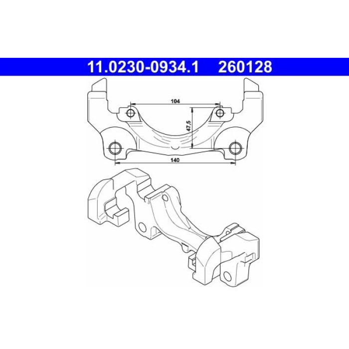 ATE Halter, Bremssattel 11.0230-0934.1 ATE Halter, Bremssattel 11.0230-0934.1