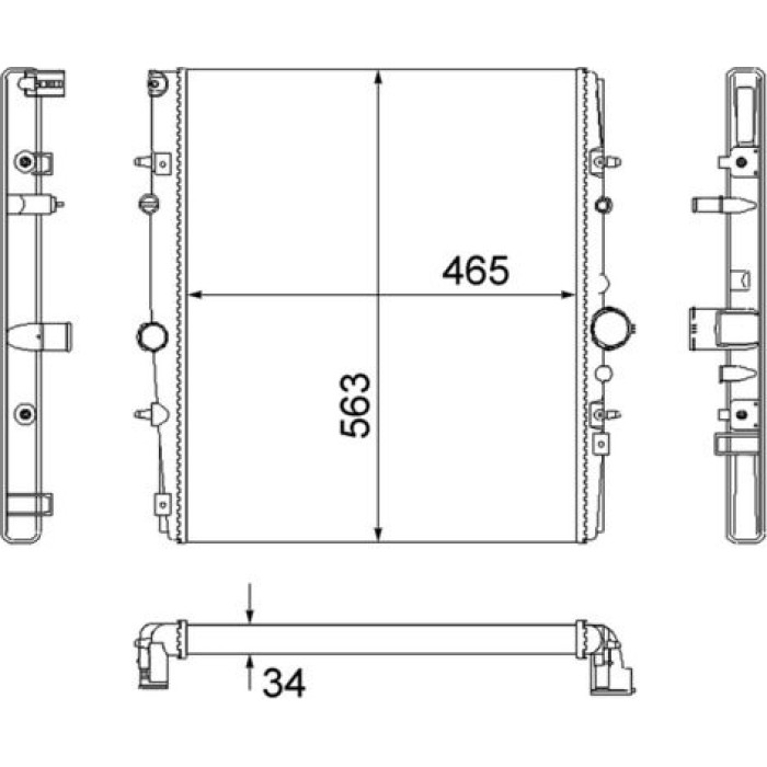 MAHLE Kühler, Motorkühlung CR 1436 000S MAHLE Kühler, Motorkühlung CR 1436 000S