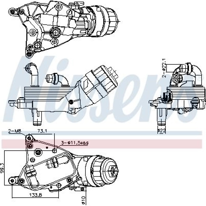 Nissens Ölkühler PKW 91349 Nissens Ölkühler PKW 91349