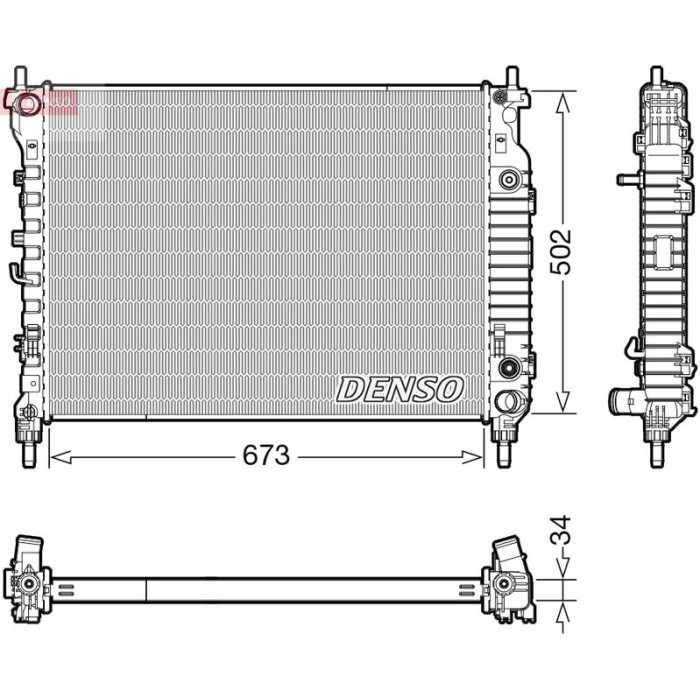 Denso Motorkühler DRM20124 Denso Motorkühler DRM20124