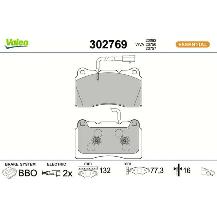 Valeo Bremsbelagsatz 302769