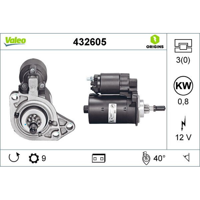 432605 Valeo Anlasser 432605 432605 Valeo Anlasser 432605