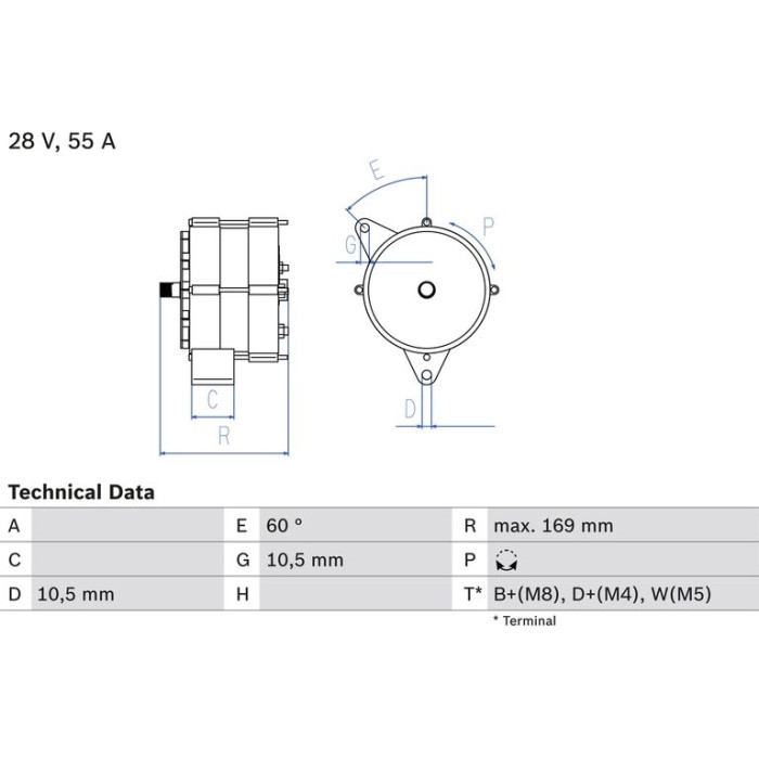Bosch Lichtmaschine 0 986 034 070 Bosch Lichtmaschine 0 986 034 070
