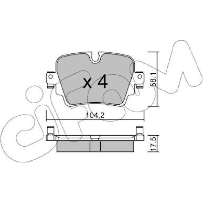 CIFAM Bremsbelagsatz, Scheibenbremse 822-1036-0 CIFAM Bremsbelagsatz, Scheibenbremse 822-1036-0