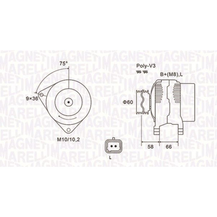 Magneti Marelli Lichtmaschine 063731637010 Magneti Marelli Lichtmaschine 063731637010