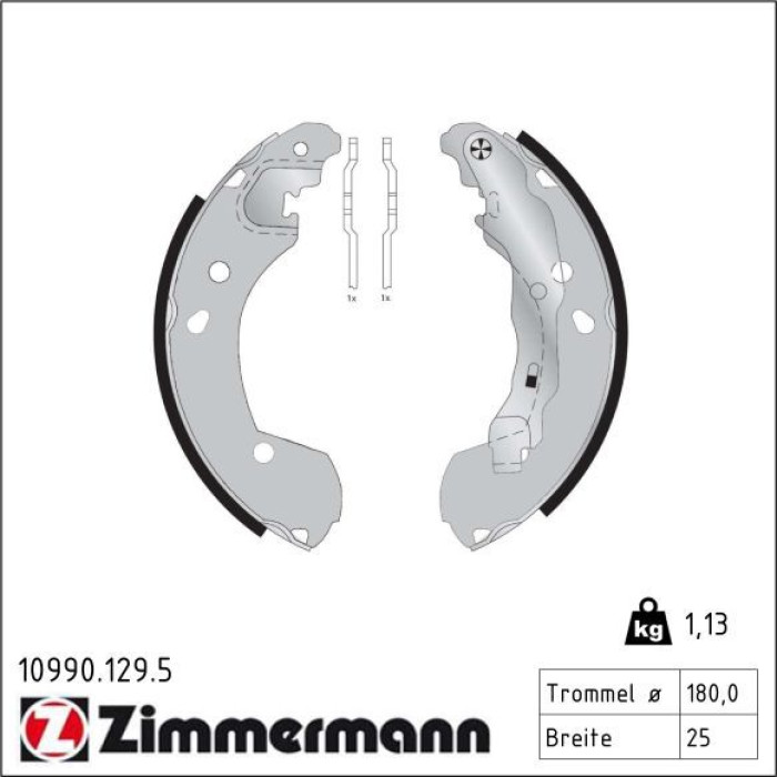 ZIMMERMANN Bremsbacken 10990.133.9 ZIMMERMANN Bremsbacken 10990.133.9