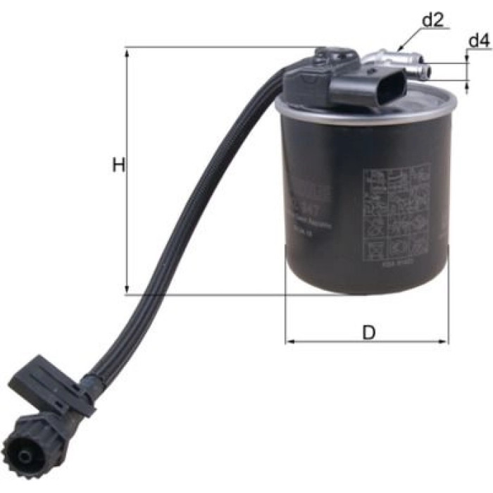 MAHLE Kraftstofffilter KL 947 MAHLE Kraftstofffilter KL 947