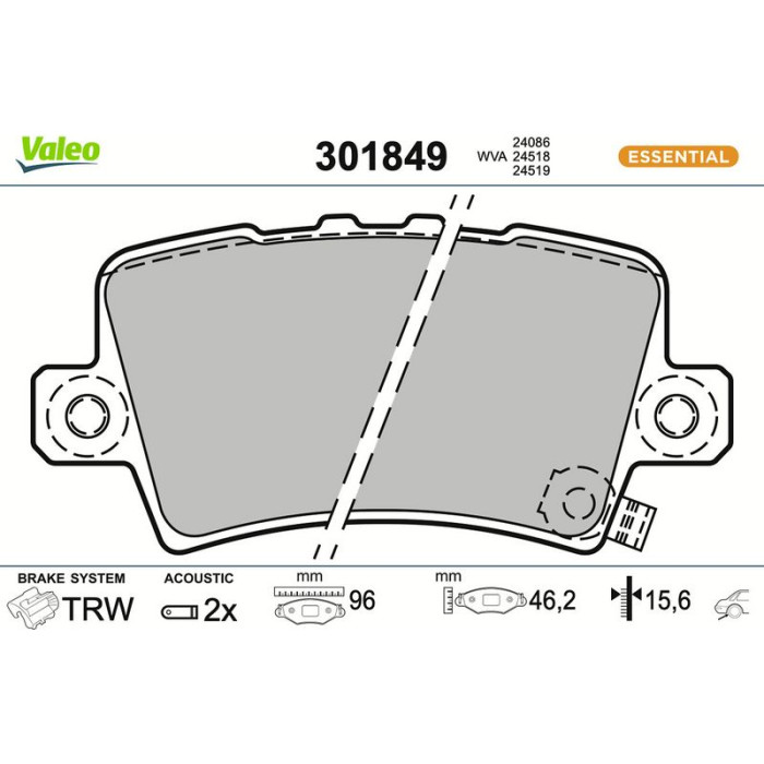 Valeo Bremsbelagsatz 301849