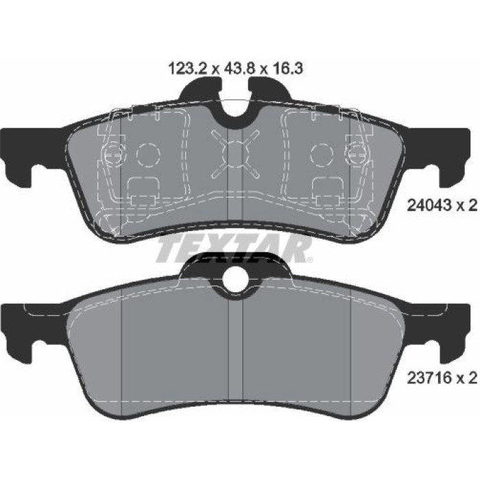Textar Bremsbelagsatz 2404301 Textar Bremsbelagsatz 2404301