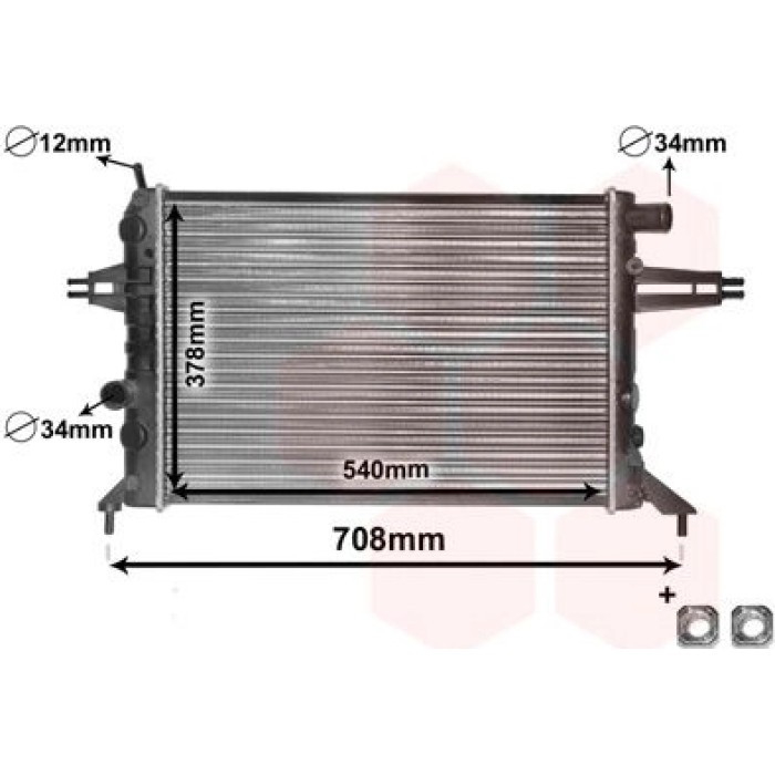 Van Wezel Motorkühler 37002272 Van Wezel Motorkühler 37002272