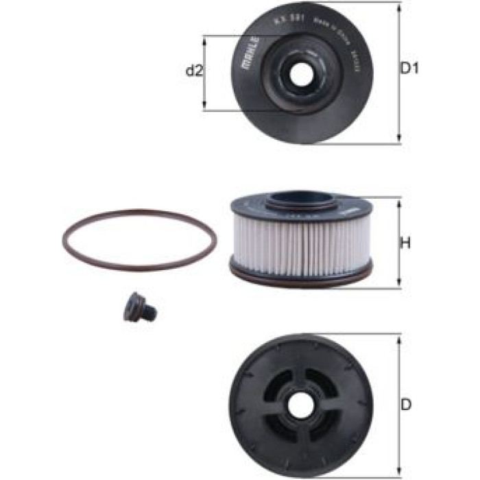 MAHLE Kraftstofffilter KX 591D MAHLE Kraftstofffilter KX 591D