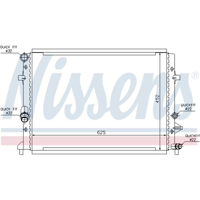 Nissens Wasserkühler PKW 65295 Nissens Wasserkühler PKW 65295