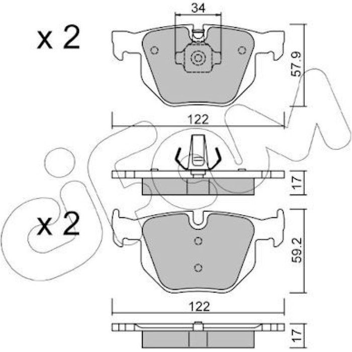 CIFAM Bremsbelagsatz, Scheibenbremse 822-644-4 CIFAM Bremsbelagsatz, Scheibenbremse 822-644-4