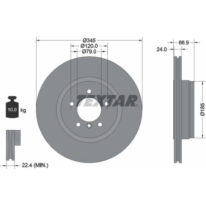 Textar Bremsscheibe 92123203 Textar Bremsscheibe 92123203