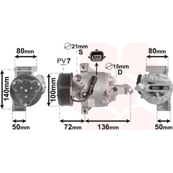 Van Wezel Klimakompressor 4301K701