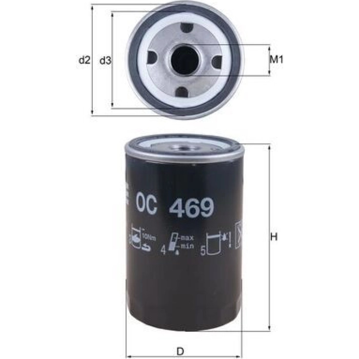 Mahle Original Ölfilter OC 469 Mahle Original Ölfilter OC 469