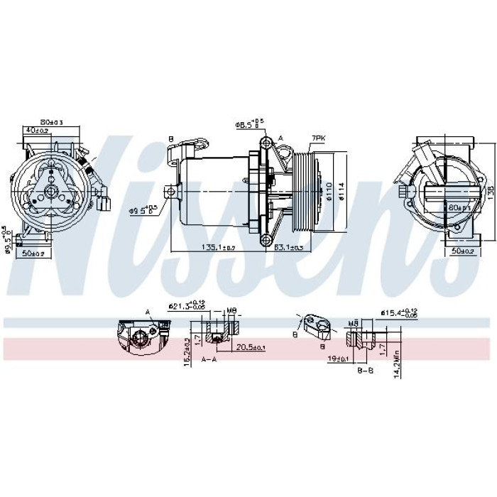 Nissens Klimakompressor PKW 890172 Nissens Klimakompressor PKW 890172