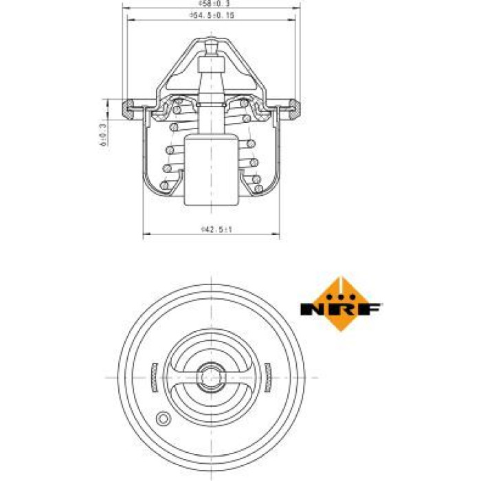 NRF Kühlmittelthermostat 725211 NRF Kühlmittelthermostat 725211