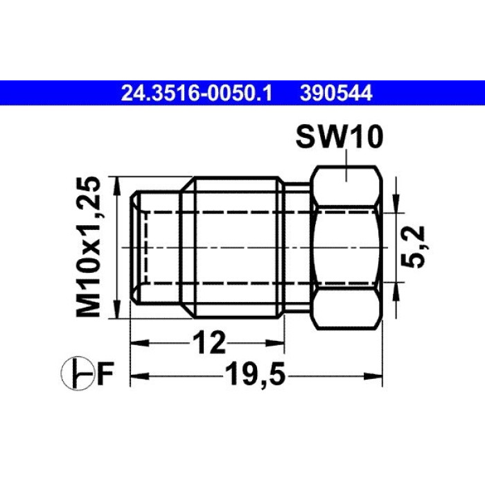 ATE Überwurfschraube 24.3516-0050.1 ATE Überwurfschraube 24.3516-0050.1