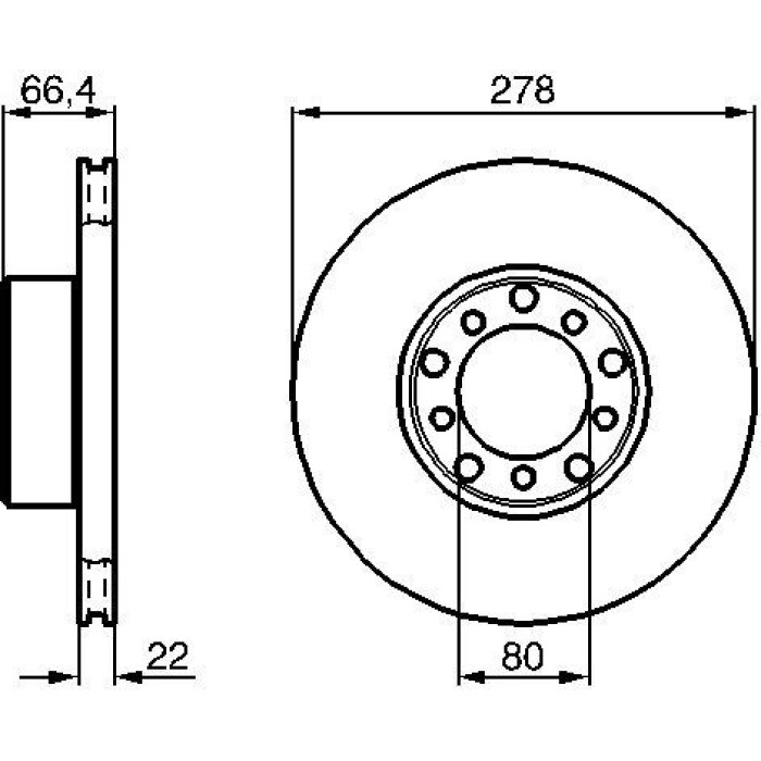 Bosch Bremsscheibe Vorderachse 0 986 478 060 Bosch Bremsscheibe Vorderachse 0 986 478 060