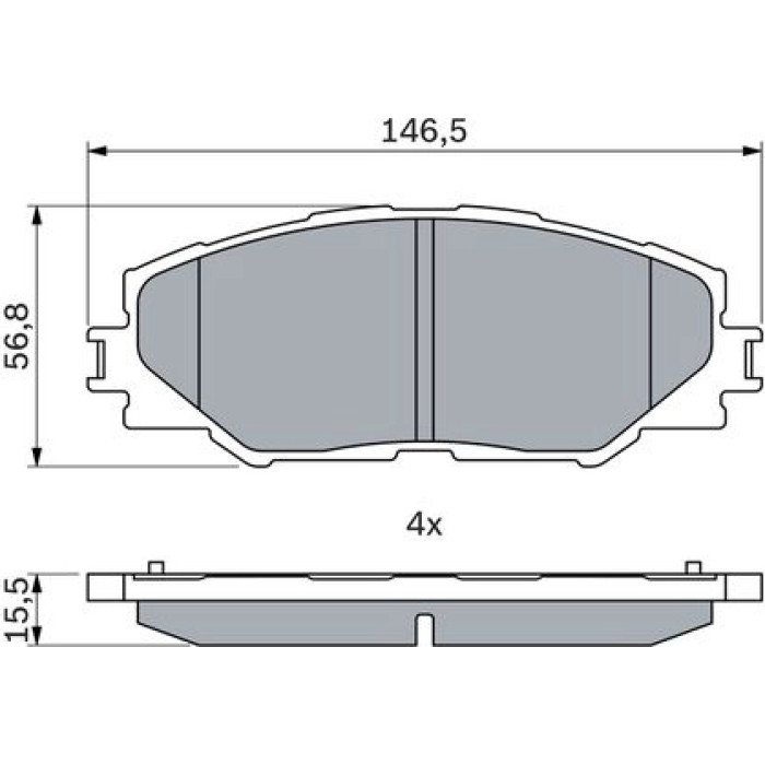 Bosch Bremsbelagsatz 0 986 494 174 Bosch Bremsbelagsatz 0 986 494 174