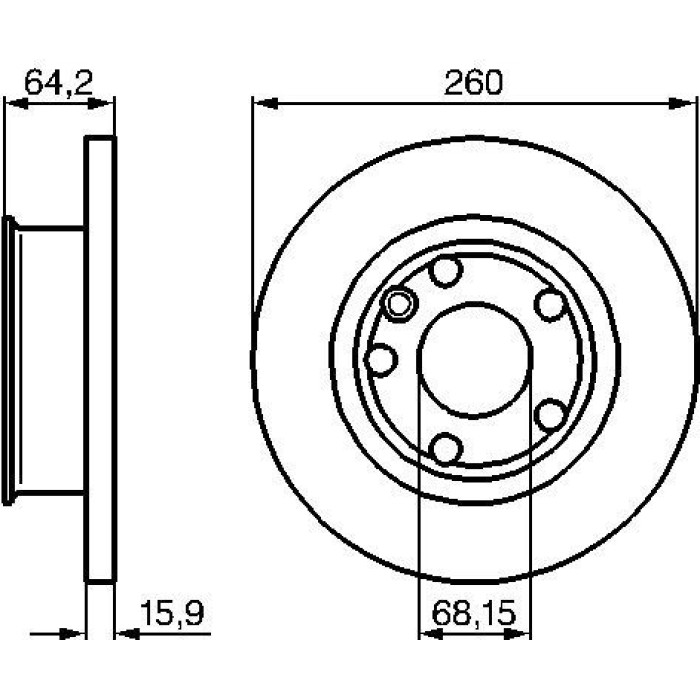 Bosch Bremsscheibe Vorderachse 0 986 478 547 Bosch Bremsscheibe Vorderachse 0 986 478 547