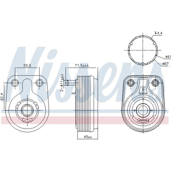 Nissens Ölkühler PKW 91372 Nissens Ölkühler PKW 91372